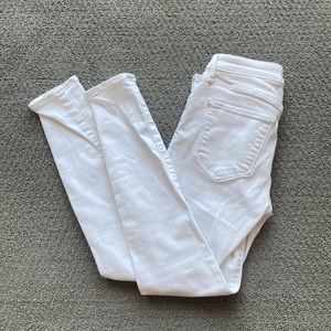 Abercrombie & Fitch Harper Low Rise Super Skinny White Jeans 25/0S